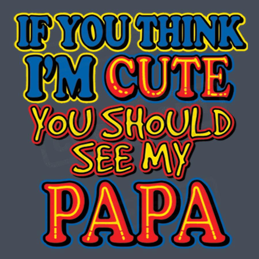 Cute Papa Screen Transfer Design - Pack of 25