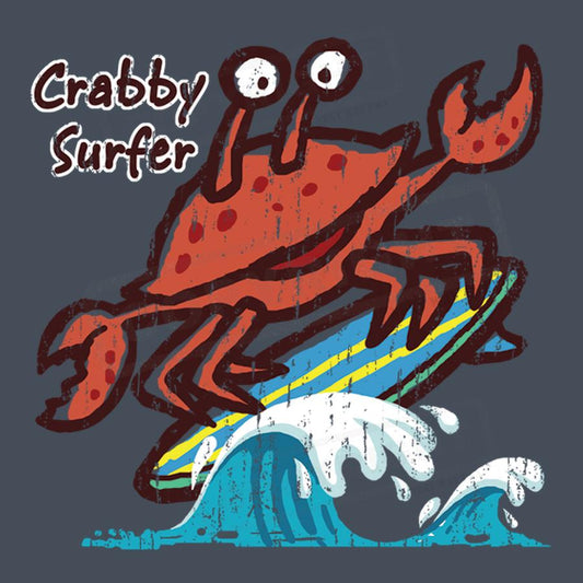 Crabby Surfer: Fun Beach Graphic Design - Pack of 25