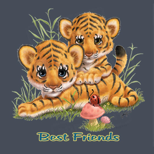 Cute Tiger Cubs Best Friends Design - Pack of 25