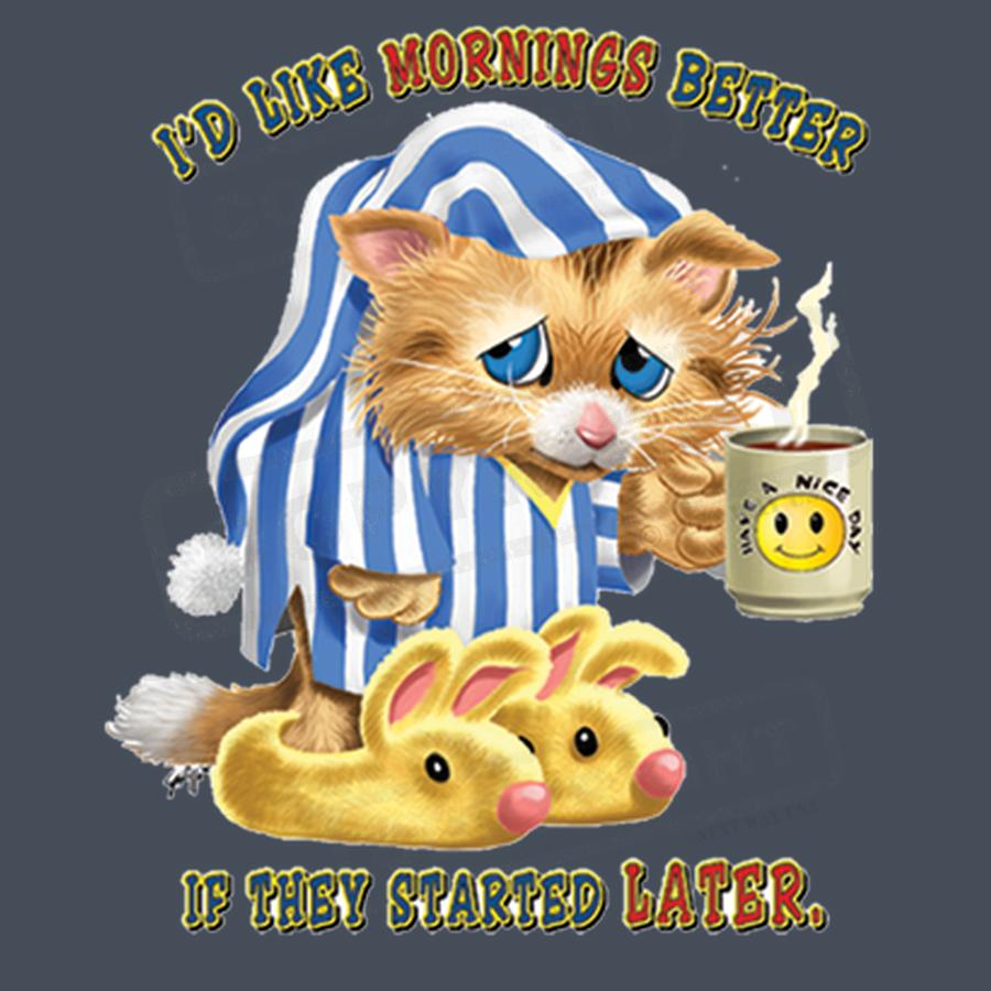 "Sleepy Cat in Pajamas Screen Transfer" - Pack of 25