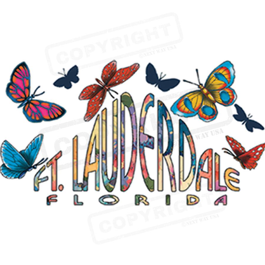 Vibrant Ft. Lauderdale Butterfly Design - Pack of 25