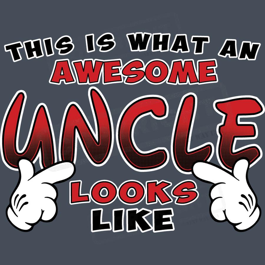 Awesome Uncle Fun Graphic T-Shirt Design - Pack of 25