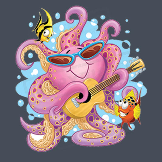 Groovy Octopus Playing Guitar Design - Pack of 25