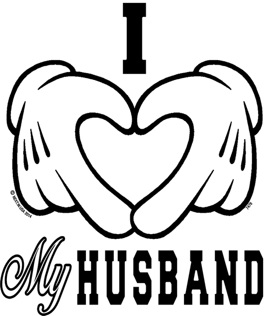 "I Love My Husband Screen Transfer Design" - Pack of 25