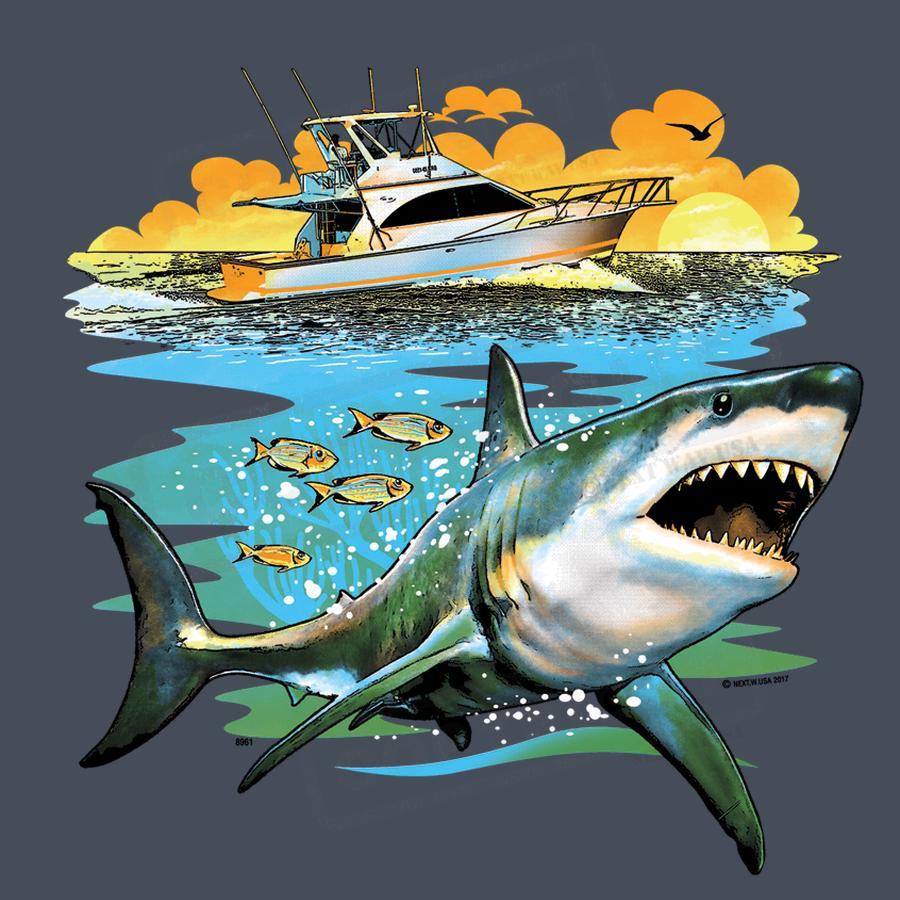 Thrilling Shark and Boat Adventure Screen Transfer - Pack of 25