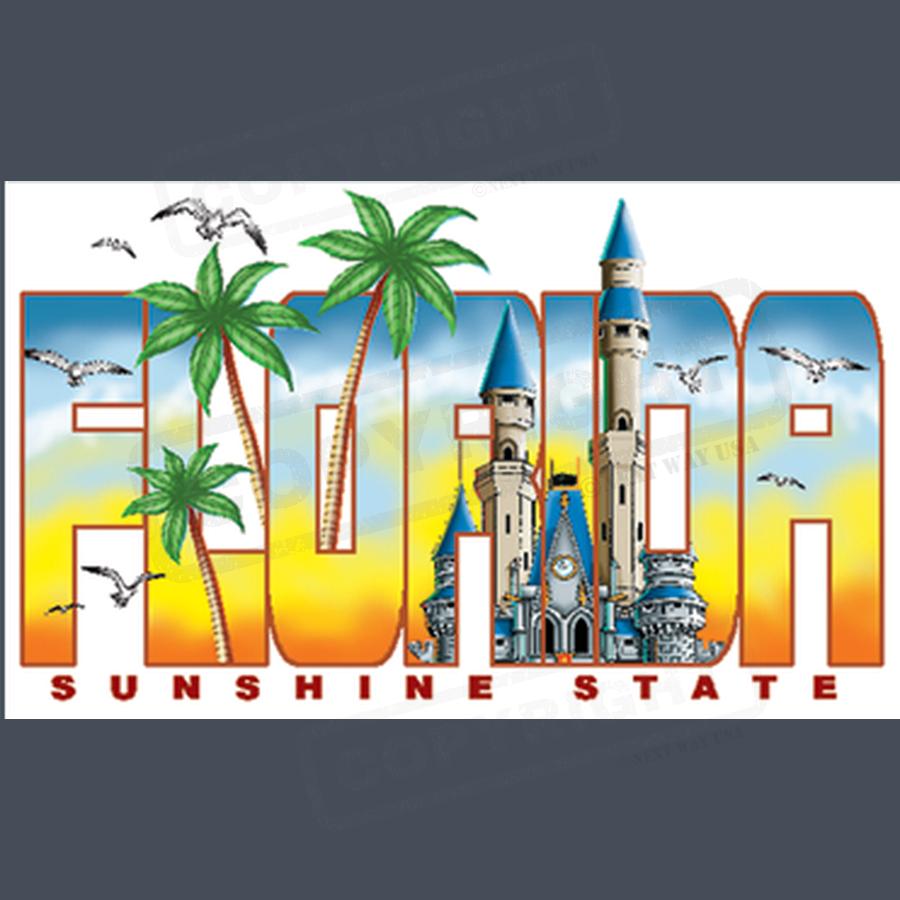 Vibrant Florida Sunshine State Screen Transfer - Pack of 25