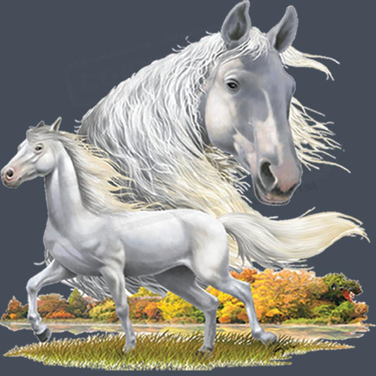 Majestic White Horse Screen Transfer Art - Pack of 25