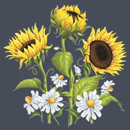 Vibrant Sunflower and Daisy Screen Transfer - Pack of 25