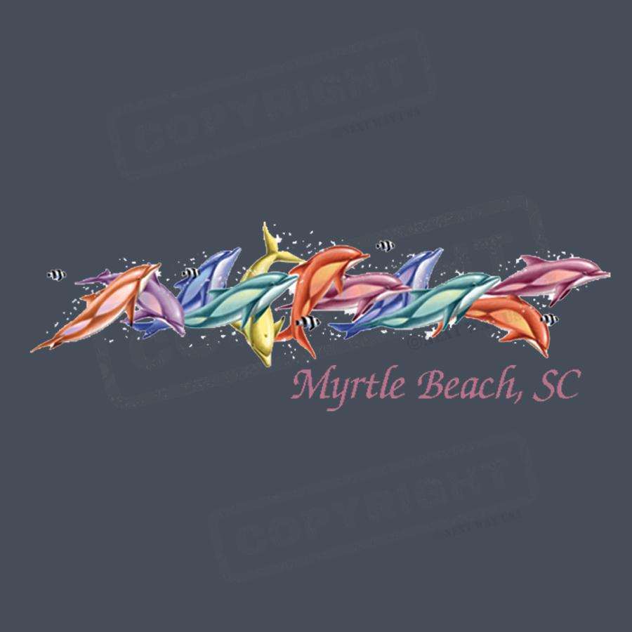 Vibrant Dolphin Parade - Myrtle Beach Design - Pack of 25