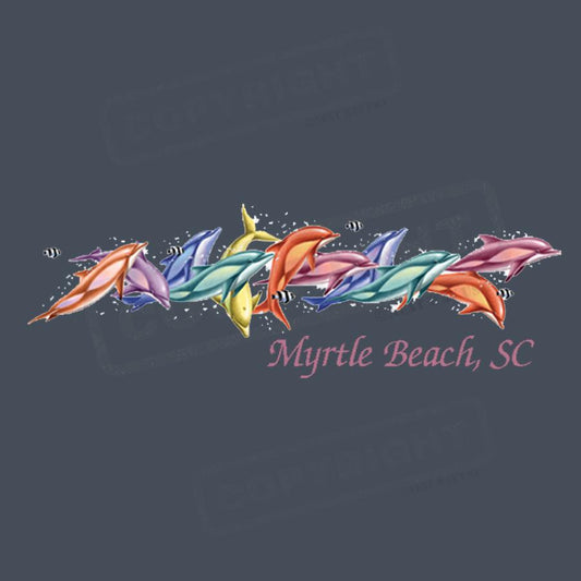 Vibrant Dolphin Parade - Myrtle Beach Design - Pack of 25