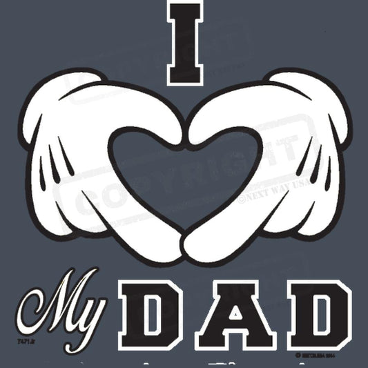 Heart Hands I Love My Dad Screen Transfer - Pack of 25