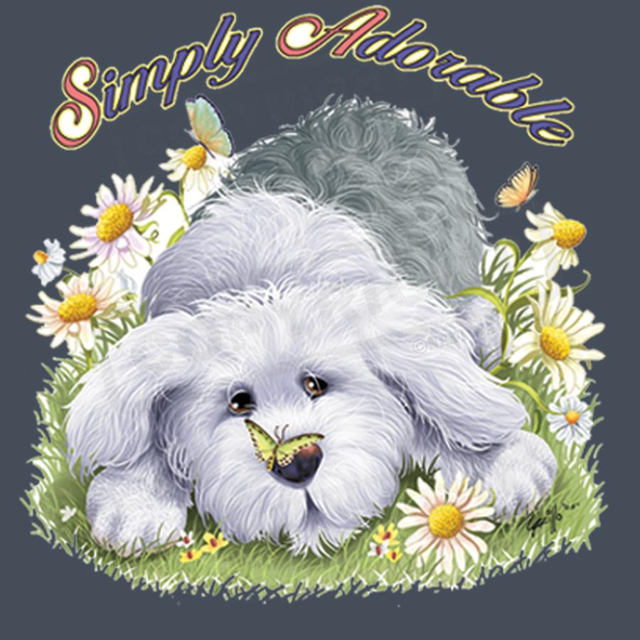 "Simply Adorable Puppy and Daisies Design" - Pack of 25