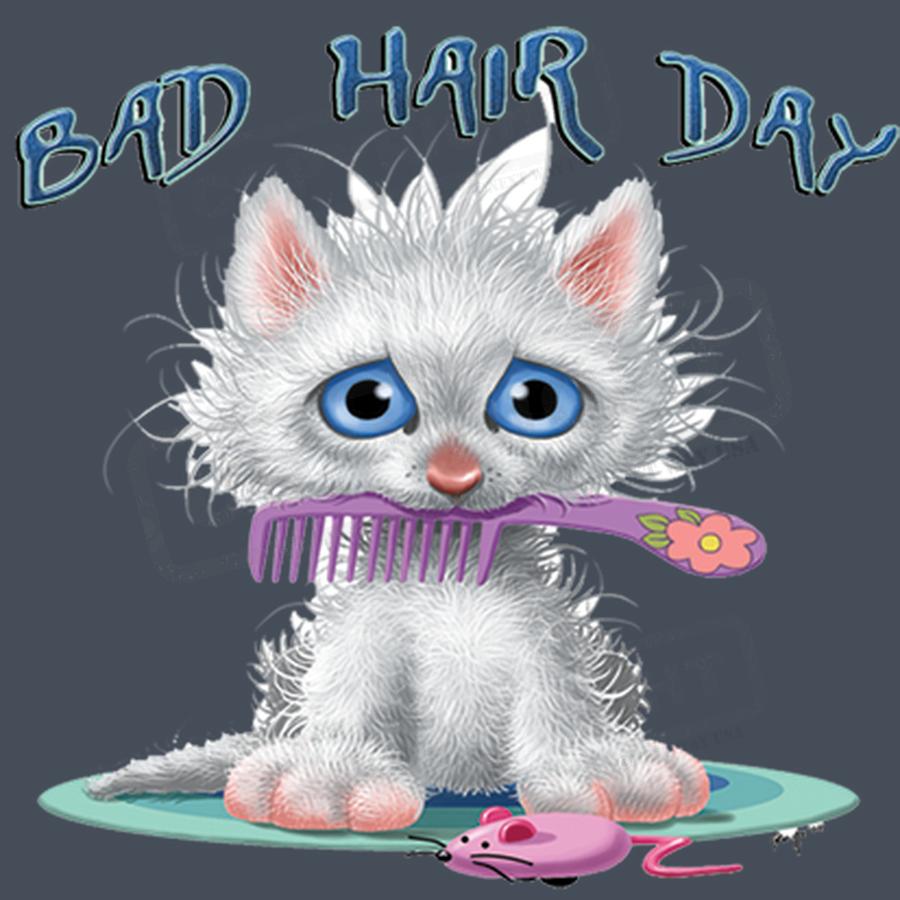 Cute Cat with Comb: Bad Hair Day Design - Pack of 25